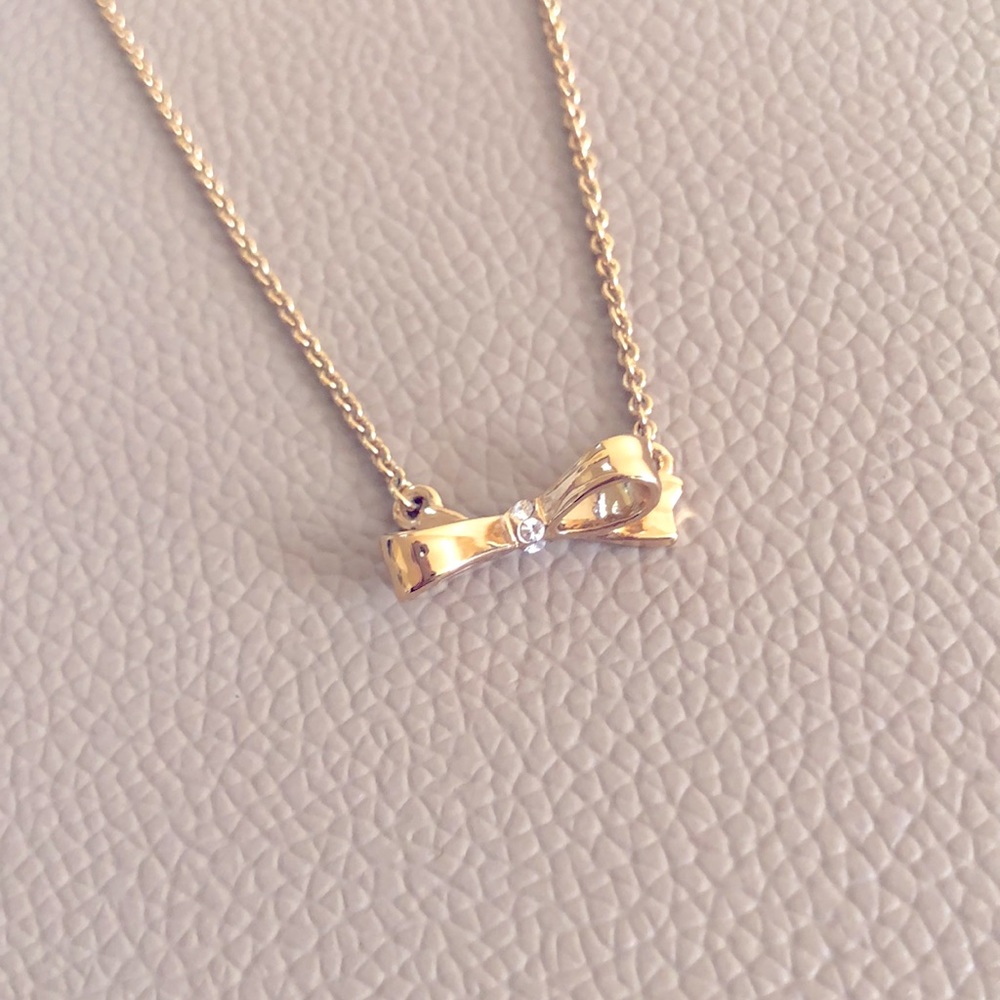 Kate Spade NY Love Notes Mini Bow Necklace Gold